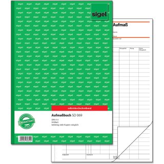 sigel Formularbuch "Aufmaßbuch" DIN A4 50 Blatt