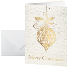 sigel Weihnachtskarte "Golden Fantasy" A6 (A5) 10 Karten + 10 Umschläge