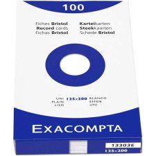 EXACOMPTA Karteikarten 125 x 200 mm blanko weiß 100...