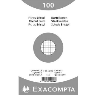 EXACOMPTA Karteikarten 125 x 200 mm kariert weiß
