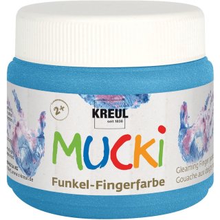 KREUL Funkel-Fingerfarbe "MUCKI" diamanten-blau 150 ml