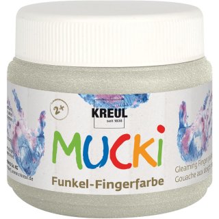 KREUL Funkel-Fingerfarbe "MUCKI" drachen-silber 150 ml