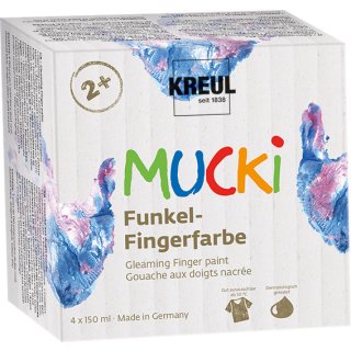 KREUL Funkel-Fingerfarbe "MUCKI" 150 ml 4er-Set