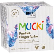 KREUL Funkel-Fingerfarbe "MUCKI" 150 ml 4er-Set