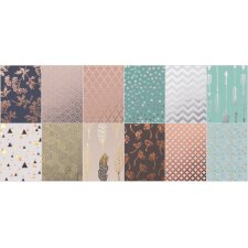 folia Designpapierblock "Hotfoil" DIN A4 165g/qm 12 Blatt