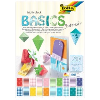 folia Motivblock "Basic Intensiv" 240 x 340 mm 20 Blatt