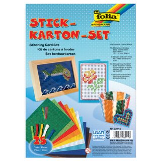 folia Stickkarton-Set 175 x 245 mm 300 g/qm 25-teilig