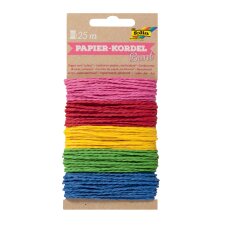 folia Papierkordel 5 Stück á 5 m farbig sortiert