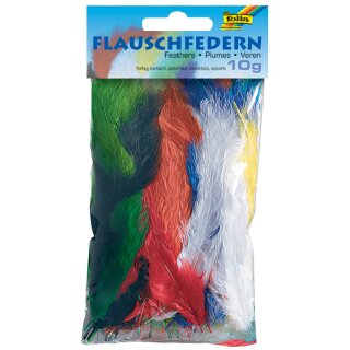 folia Flauschfedern 10 g farbig sortiert