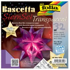 folia Faltblätter Bascetta-Stern violett-transparent...