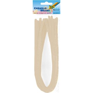folia Chenilledraht (Pfeifenputzer) chamois 10 Stück