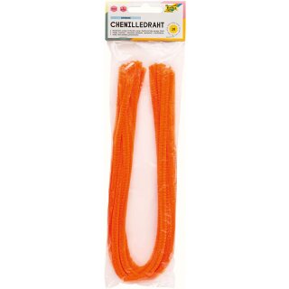 folia Chenilledraht (Pfeifenputzer) orange 10 Stück