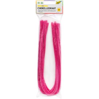 folia Chenilledraht (Pfeifenputzer) pink 10 Stück