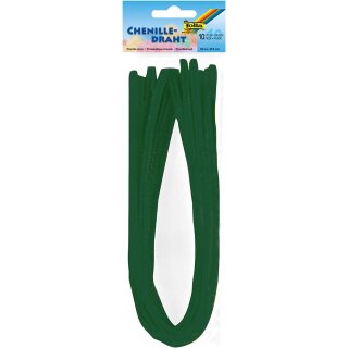 folia Chenilledraht (Pfeifenputzer) tannengrün 10 Stück