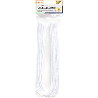folia Chenilledraht (Pfeifenputzer) weiß 10 Stück