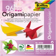 folia Origami-Faltblätter 100 x 100 mm 12 Farben sortiert 96 Blatt