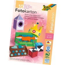 folia Fotokartonblock DIN A3 farbig sortiert 300 g/qm 10...