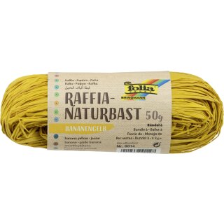 folia Raffia-Naturbast 50 g bananengelb