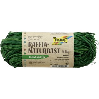folia Raffia-Naturbast 50 g tannengrün