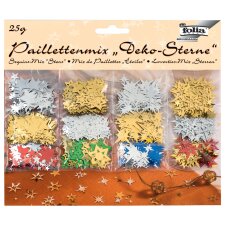 folia Paillettenmix/Streuschmuck "Deko-Sterne"...