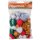 folia Pompons 30 Stück Weihnachtsfarben