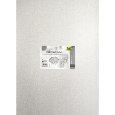 folia Glitterkarton 500 x 700 mm 300 g/qm silber 5...