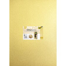 folia Glitterkarton 500 x 700 mm 300 g/qm gold 5 Bögen