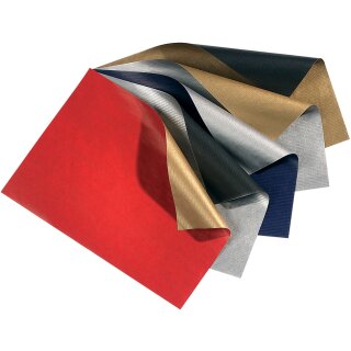 folia Weihnachts-Geschenkpapier "Bicolor" (B)700 mm x 2 m silber/gold auf Rolle