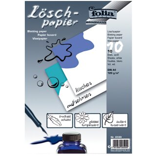 folia Löschpapier-Block DIN A4 120 g/qm weiß10 Blatt