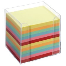 folia Zettelbox Kunststoff glasklar Füllung: farbig