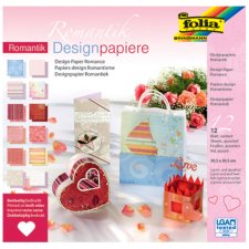 folia Designpapierblock "Romantik" 305 x 305 mm...