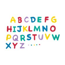 folia Moosgummi-Stanzteile "Buchstaben" 15 x 15 mm 130 Buchstaben