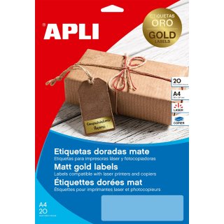 agipa Kennzeichnungs-Etiketten 38,1 x 21,2 mm gold