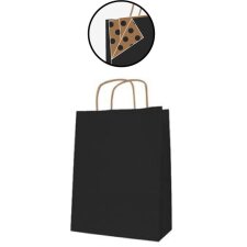 APLI Papiertragetasche aus Kraftpapier mittel schwarz 50...