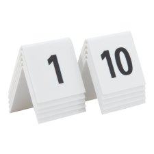 Securit Tischnummernset 1 - 10 weiß Acryl