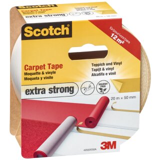 Scotch Teppichklebeband extra stark 50 mm x 20 m weiß