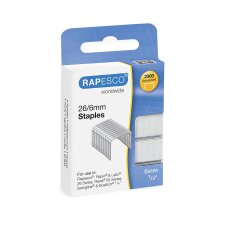RAPESCO Heftklammern 26/6 mm verzinkt 2.000 Stück