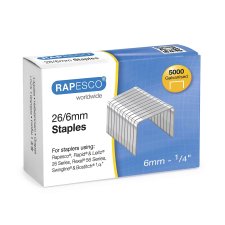 RAPESCO Heftklammern 26/6 mm verzinkt 5.000 Stück