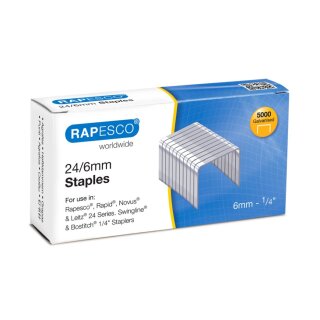 RAPESCO Heftklammern 24/6 mm verzinkt 5.000 Stück