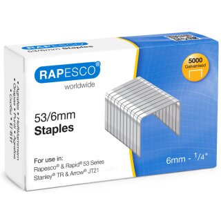 RAPESCO Heftklammern 53/8 verzinkt 2.000 Stück