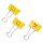RAPESCO Foldback-Klammern (B)32 mm gelb Emoji 20 Stück