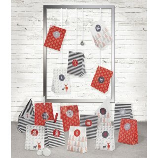 folia Adventskalender 24 Adventstütchen "STYLE"
