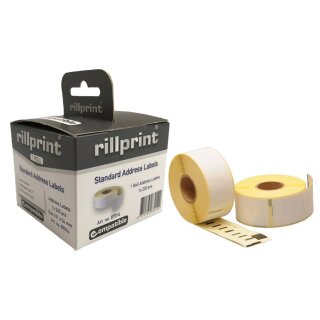 rillstab Rollenetiketten 101 x 54 mm weiß