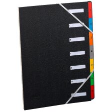 extendos Pultordner DIN A4 1-7 7 Fächer schwarz