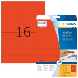 HERMA Universal-Etiketten SPECIAL 105 x 37 mm rot 480 Etiketten