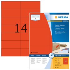 HERMA Universal-Etiketten SPECIAL 105 x 42,3 mm rot 1.400...