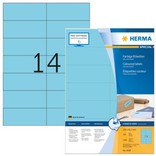 HERMA Universal-Etiketten SPECIAL 105 x 42,3 mm blau 1.400 Etiketten
