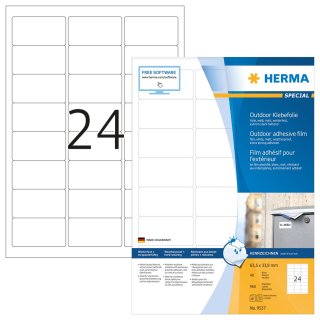 HERMA Outdoor Folien-Etiketten SPECIAL 63,5 x 33,9 mm weiß 960 Etiketten