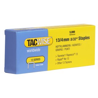 TACWISE Heftklammern 13/10 mm verzinkt fein 5.000 Stück