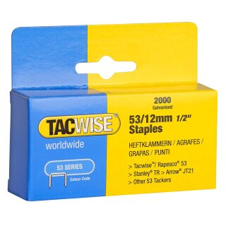 TACWISE Heftklammern 53/12 mm verzinkt 2.000 Stück